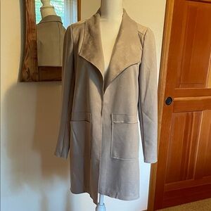 Ellen Tracy Classic Grey Suede Blazer